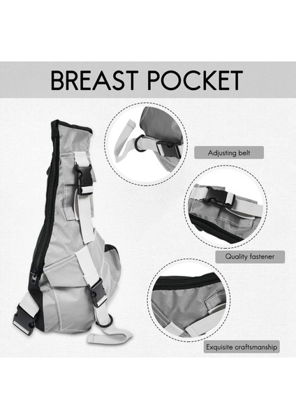 Göğüs Çantası Hip Hop Sokak Şıklığı Erkek Çantaları Çok Fonksiyonlu Yelek Kadın - Vücut Omuz Yansıtıcı Gri (Yurt Dışından) fiyatları