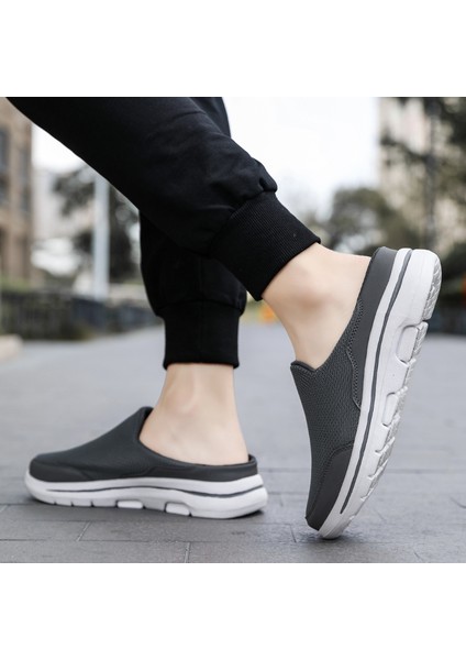 Erkekler Yarım Terlik Nefes Örgü Açık Rahat Yürüyüş Ayakkabısı Düz Hafif Sandalet Terlik Örgü Terlik (Yurt Dışından) modelleri