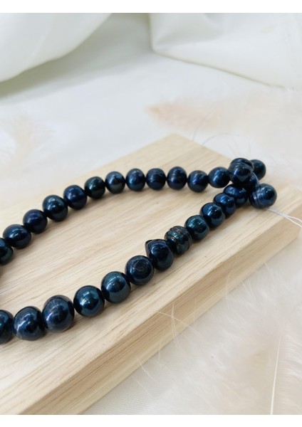 Siyah Inci 10-11 mm Doğal Taş Dizi