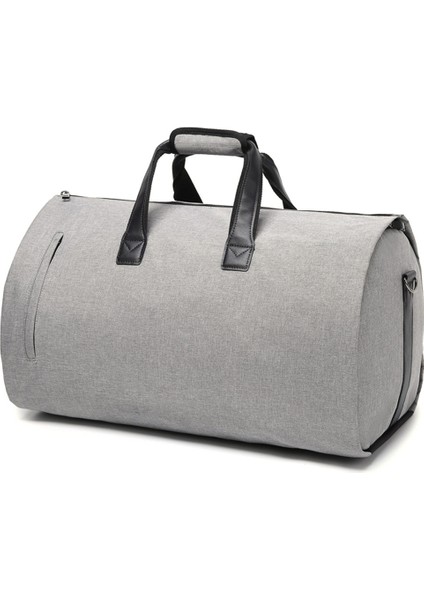 Seyahat Çantası Erkek Su Geçirmez Oxford Kumaş Takım Elbise Omuz Çantası Açık Gri (Yurt Dışından)