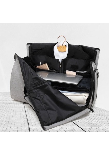 Seyahat Çantası Erkek Su Geçirmez Oxford Kumaş Takım Elbise Omuz Çantası Açık Gri (Yurt Dışından) fiyatları