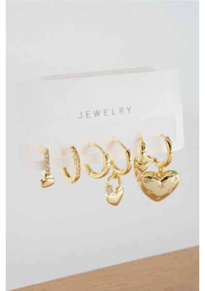 Kadın Vip Seri Zirkon Taşlı Karışık Figürlü 6'lı Küpe Seti ZRK0015 fiyatları