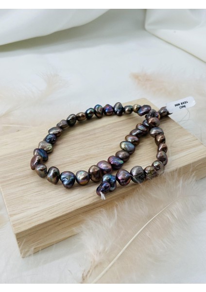Siyah Inci 10*6 mm Doğal Taş Dizi