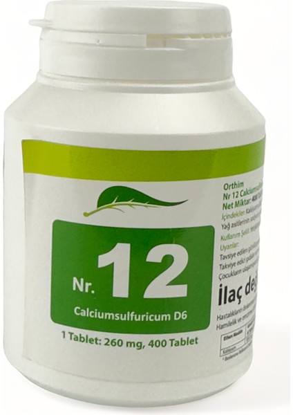 Schüssler Dr. Nr:12 Vücut Temizleme Tuzu