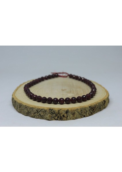 Bileklik Boy Yakut Taşı Yarım Dizi Faset Kesim 8-8.5mm Aralığı (18CM Uzunluğundadır)