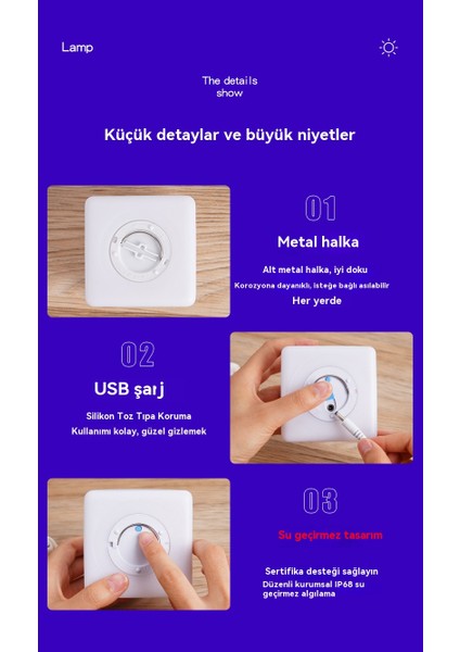 Mini Kare Gece Lambası Çok Renkli Aydınlatma Atmosfer Işığı Tatil Hediyesi (Yurt Dışından)