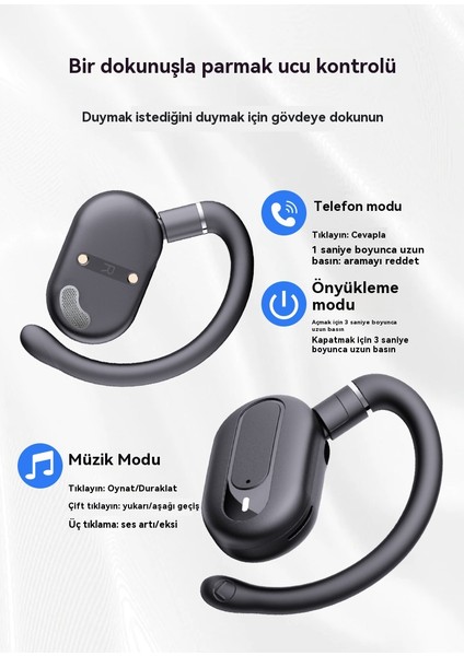 Dönen Çift Eksenli Bluetooth Kulaklık Ows Açık Kablosuz Bluetooth Kulaklık Kulağa Monteli Spor Hd Araması (Yurt Dışından) modelleri