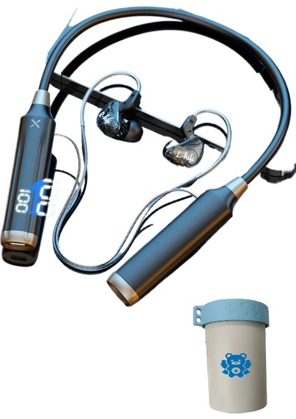 Kulağa Arkalık Desteği Boyuna Asılı Bluetooth Kulaklık Boyuna Asılı Tip Kulağa Arkadan Bağlanan Bluetooth Kulaklık (Yurt Dışından)