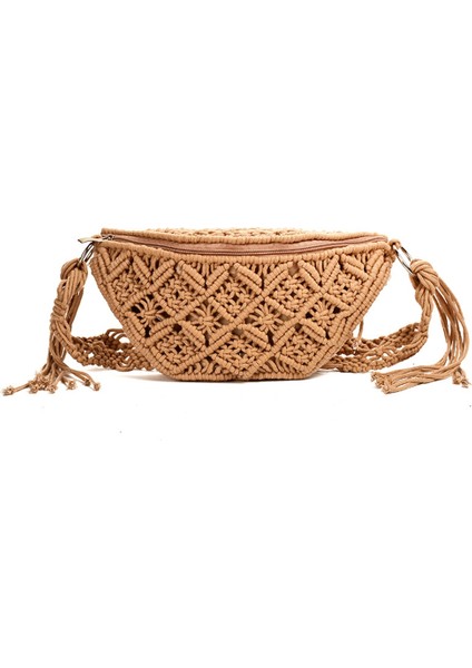 Japon Hasır Çanta Taşınabilir Rattan Örgü Moda Tüm Eşleşen Dokuma Göğüs B (Yurt Dışından)