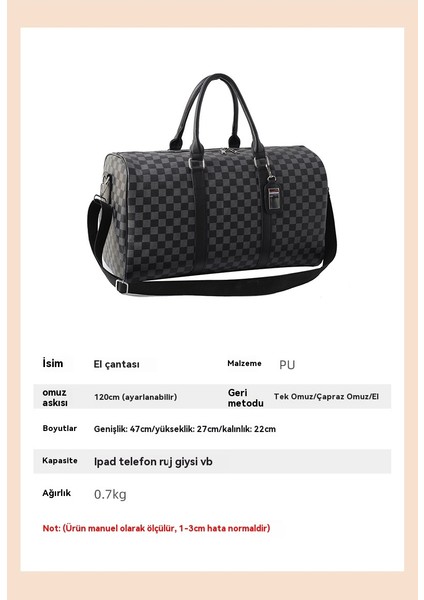 Depolama Su Geçirmez Rahat Pu Ekose Seyahat Çantası (Yurt Dışından) fiyatları