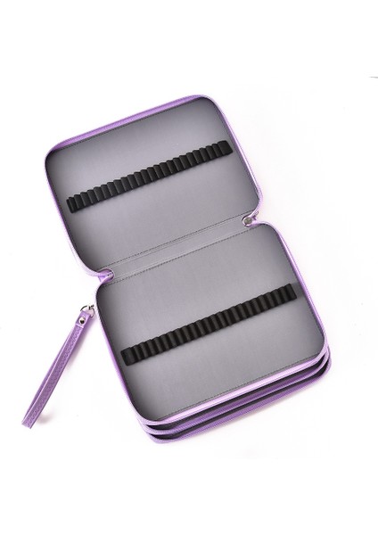 184 Delik Sanat Depolama Kalem Kutusu Çok Renkli Eskiz Kalemi Renkli Kurşun Büyük Kapasiteli Katlanır Çanta Mor (Yurt Dışından) fiyatları