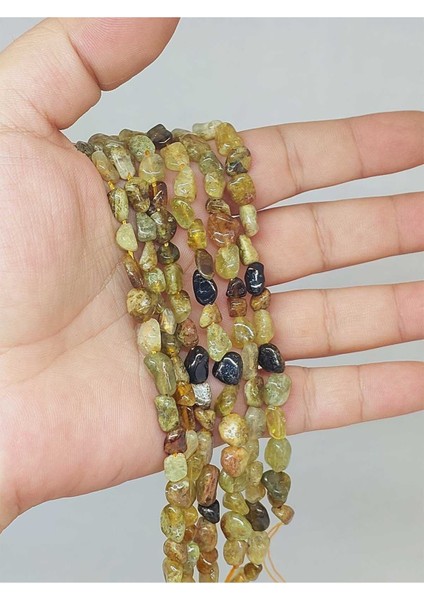 Yeşil Alacalı Lal Taşı Doğal Dizi (51930)