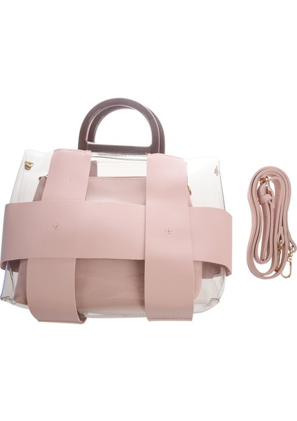 Omuz Şeffaf Pvc Çanta Çanta Vahşi Pembe (Yurt Dışından) fırsatları