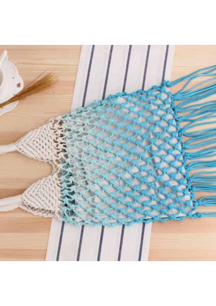 El Yapımı Pamuk Dokuma Bayan Çanta ve Çantalar Içi Boş Halat Plaj Kadın Net Hasır Tote Akşam El Çantası Kahverengi (Yurt Dışından) fiyatları