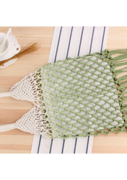 El Yapımı Pamuk Dokuma Bayan Çanta ve Çantalar Içi Boş Halat Plaj Kadın Net Hasır Tote Akşam El Çantası Kahverengi (Yurt Dışından) modelleri