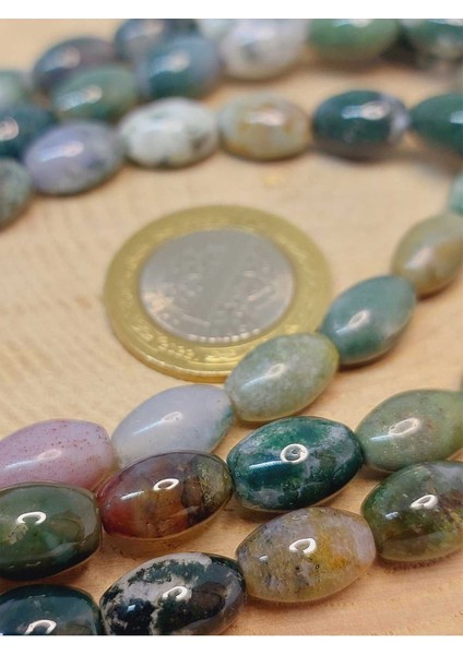 Bileklik Boy Akik Taşı Arpa Kesim 8X12MM Yarım Dizi (49450) (18CM Uzunluğundadır) fiyatları