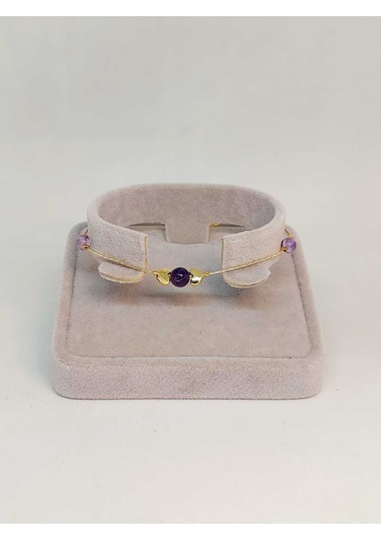 Ametist Taşı Tasarım Bileklik (52128)