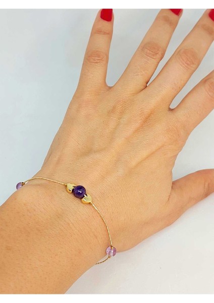 Ametist Taşı Tasarım Bileklik (52128) modelleri