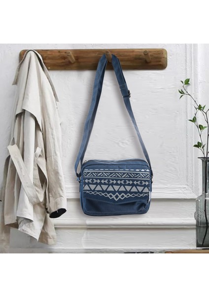 Kadın Omuz Çantası Retro Tarzı Çiçek Crossbody Çanta Kadın Küçük Eğlence Messenger Ince Jean Renk (Yurt Dışından) modelleri