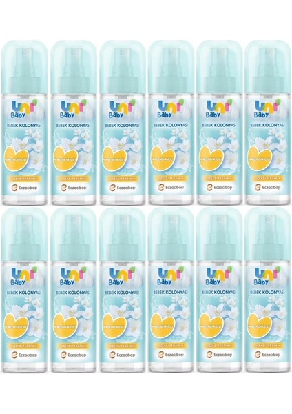 Uni Baby Bebek Kolonyası 150ML Nemlendiricili/çiçeksi Ferahlık (12 Li Set)