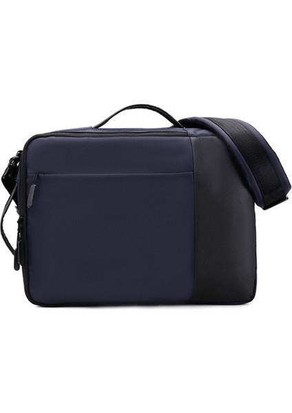 Iş Sırt Çantası Erkek Dizüstü Sırt Çantaları 17 Inç 15.6 Su Geçirmez Erkek Çanta USB Şarj Sırt Çantası Dizüstü Siyah Seyahat Mavi (Yurt Dışından)