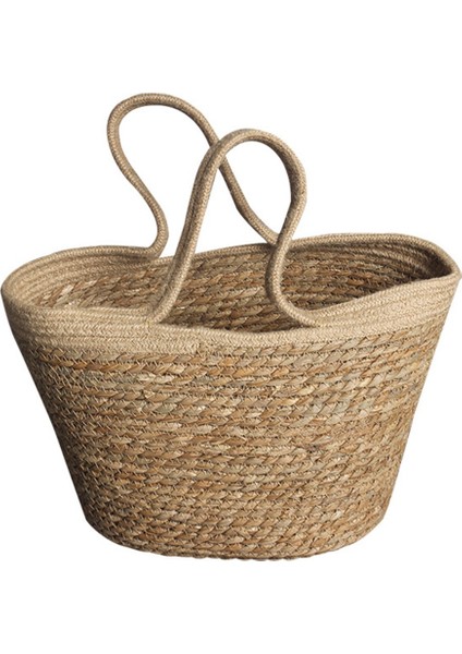 Kadın Çanta Dokuma Çanta Yaz Plaj Örgü Tote Omuz Için El Yapımı Tığ Hasır Çanta (Yurt Dışından)