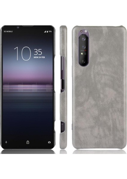 Sony Xperia 1 Iı Uyumluluk Lychee Desen Retro Kapak Için Retro Kılıf (Yurt Dışından)