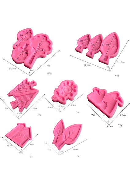 No.3 Tarzı Çeşit Ağaç Çiçek Dağ Evi Şekil Silikon Kalıp Fondan Pasta Dekorasyon Araçları Çikolata Cupcake Pişirme Şeker Hamuru Kalıbı (Yurt Dışından) modelleri