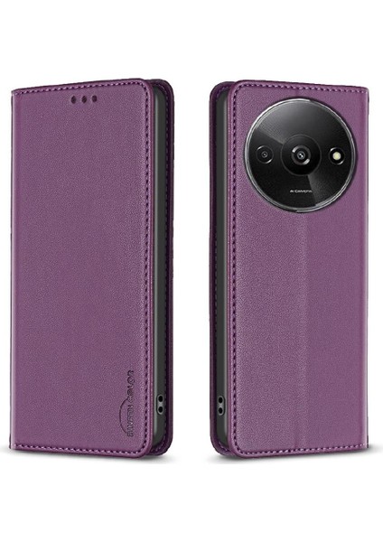 Xiaomi Redmi A3 Pu Deri Çok Renkli Iş Manyetik Için Flip Case (Yurt Dışından)