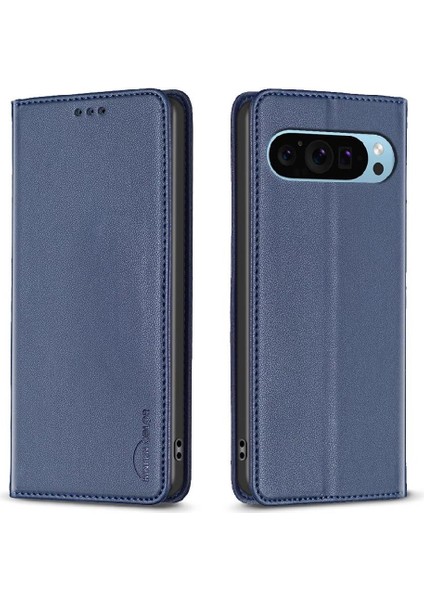Google Pixel 9 Pro Pu Deri Iş Çoklu Kart Yuvası Için Flip Case (Yurt Dışından)