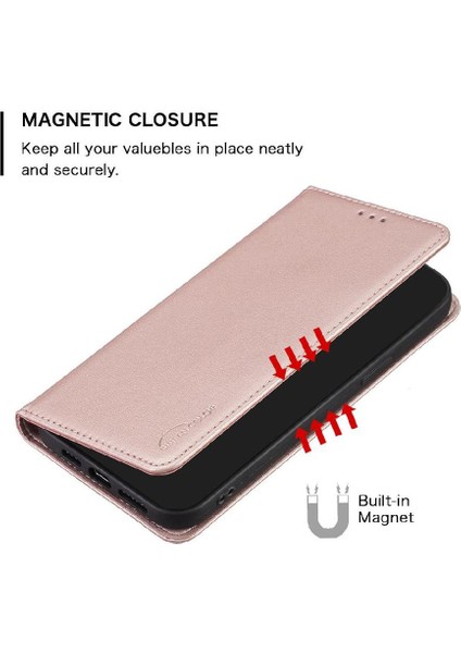 Huawei Mate 60 Pro Manyetik Cüzdan Çoklu Kart Yuvası Iş Için Flip Case (Yurt Dışından)