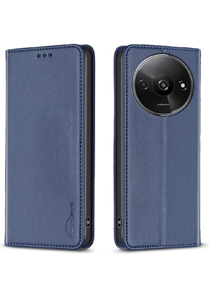 Xiaomi Redmi A3 Pu Deri Çok Renkli Iş Manyetik Için Flip Case (Yurt Dışından)