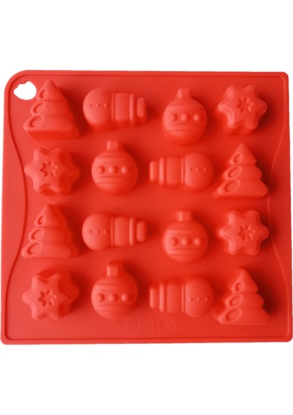 Kırmızı Stil Yeni Noel Silikon Çikolata Kek Bisküvi Kalıbı Mousse Kalıp 3D Kendin Yap Kar Tanesi Adamı El Yapımı Ağaç Mutfak Fırın Araçları Aksesuarları (Yurt Dışından)