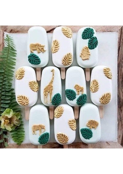 1 Adet Silikon Kalıp Stili Orman Safari Hayvan Kek Silikon Kalıp Cupcake Süsleme Kurabiye Kesiciler Parti Bebek Duşu Doğum Günü Düğün Yıldönümü (Yurt Dışından) modelleri