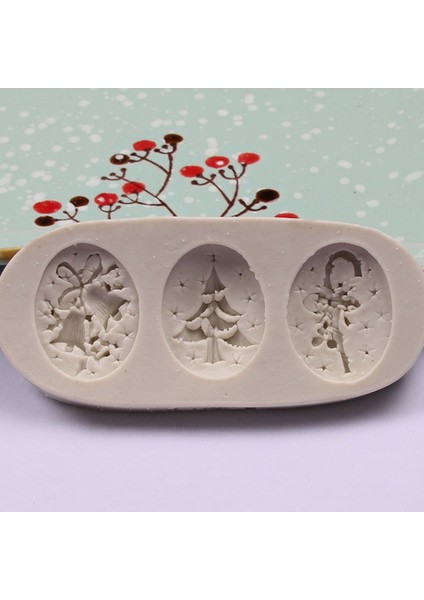 G Tarzı Noel Silikon Kalıplar 3D Kendin Yap Şeker El Sanatları Çikolata Kesici Kalıp Fondan Pasta Süsleme Aracı Yılbaşı Kalıbı Fırınlama Aksesuarları (Yurt Dışından)