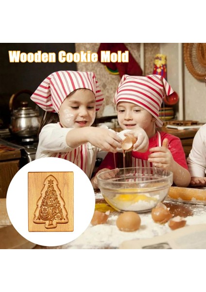 G Ayakta Tavşan Stili Ahşap Kurabiye Kesici Kalıp Baskı 3D Pasta Kabartma Fırıncılık Kalıp Araçları Gül Çiçeği Zencefilli Kurabiye Damga Fırın Şekerleme Candy Ch (Yurt Dışından)
