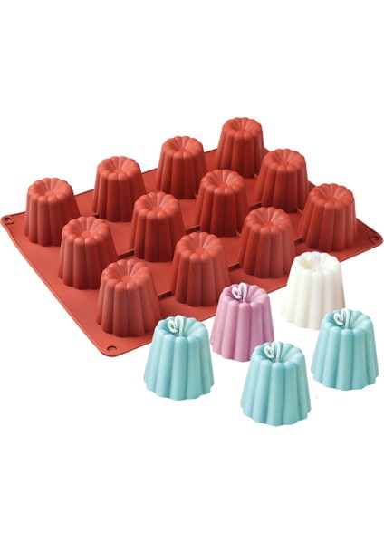 15 Kavite Siyah Stil Avity Silikon Kalıp Canneles Bordelais Çanak Kek Kalıbı Muffin Cupcake Fırın Tepsi Tatlı Pastacılık Kek Dekorasyon Araçları (Yurt Dışından) fırsatları