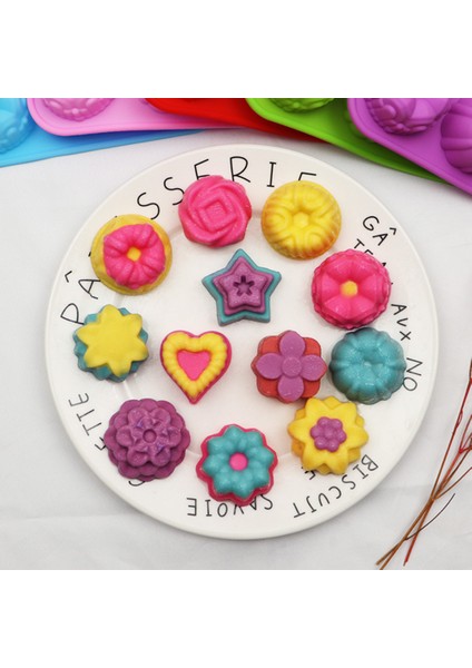 Bir Stil Mutfak Için 12 Izgaralı Yaratıcı Kek Kalıbı Çiçek Bitkiler Tatlı Şeker Puding Jöle Ay Silikon Kalıp Kendin Yap Pastacılık Kalıbı (Yurt Dışından) fiyatları