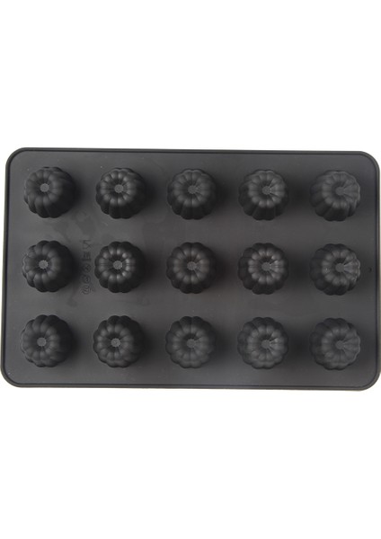 Siyah Stil Yeni 12 Çukurlu Canneles Şekilli Silikon Kek Kalıbı Kurabiye 3D Kendin Yap Mutfak Fırın Araçları Pasta Süsleme Mousse Yapım Kalıbı (Yurt Dışından)