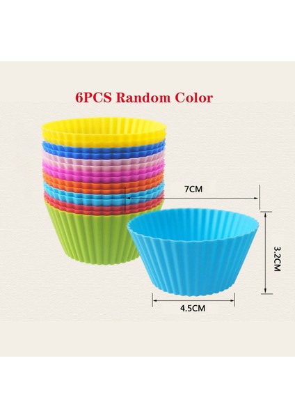 6 Adet Rastgele Stil Delikli Kek Pişirme Tepsi Fırın Tepsileri Hamur Aracı - Karbon Çelik Oyulmaz Kalıplar Diy Muffin Cupcake Fırın Tepsi Hamur Aracı (Yurt Dışından)