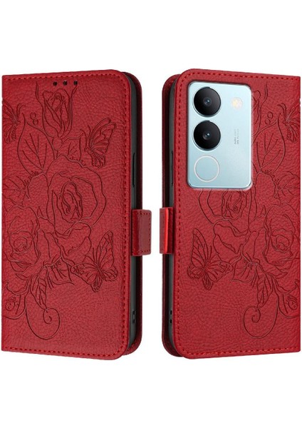 Vıvo V29 5G/V29 Pro 5g Pu Deri Kredi Kartı Yuvası Manyetik (Yurt Dışından)
