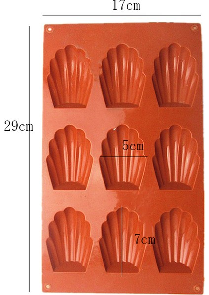 C Stili Madelaine Kalıp Reçineli Mum Kalıpları Sabun Kalıbı Noel Pasta Hamur Tatlı Şekerleme 3D Tatlı Ekipmanı Cupcake'ler (Yurt Dışından)