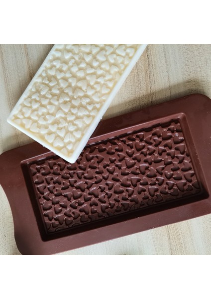 H-Çikolata Stili Yeni Silikon Çikolata Kalıbı Kalp Pişirme Araçları Yapışmaz Kek Kalıbı Jöle Şeker 3D Kendin Yap Kalıplar Mutfak Aksesuarları (Yurt Dışından)