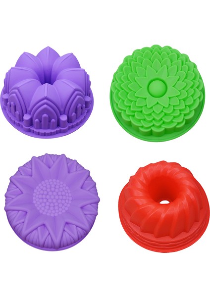Rastgele Renk STILI34 Stili Büyük Silikon Kek Kalıpları Çiçek Taçı Şekli Fırın Kalıbı Mutfak Aracı 3D Ekmek Pastacılık Kalıbı Pizza Tavası Dıy Doğum Günü Düğün Partisi (Yurt Dışından)