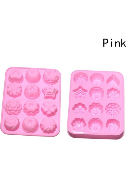1 Adet Pembe Stil Çizgi Film Çiçek ve Yaprak Silikon Fondan Sabun 3D Kek Kalıbı Cupcake Jöle Şeker Çikolata Süsleme Pişirme Aracı Kalıplar Kek Kalıbı (Yurt Dışından)