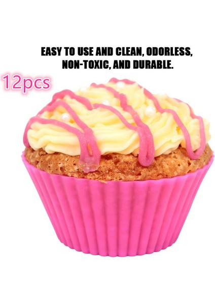 6 Adet Rastgele Renk Stili Yuvarlak Şekilli Muffin Cupcake Pişirme Kalıbı Silikon Kek Kalıbı Takımı Dıy Süsleme Araçları (Yurt Dışından) fiyatları