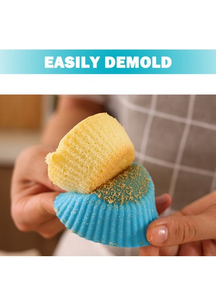 6 Adet Rastgele Renk Stili Yuvarlak Şekilli Muffin Cupcake Pişirme Kalıbı Silikon Kek Kalıbı Takımı Dıy Süsleme Araçları (Yurt Dışından) modelleri