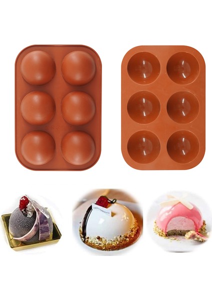 Ordu Yeşili Tarzı 3D Top Yuvarlak Yarım Küre Silikon Kalıplar Dıy Fırın Puding Mousse Çikolata Kek Kalıbı Mutfak Aksesuarları Araçları (Yurt Dışından)