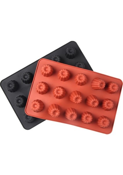 Siyah Stil Yeni 12 Çukurlu Canneles Şekilli Silikon Kek Kalıbı Kurabiye 3D Kendin Yap Mutfak Fırın Araçları Pasta Süsleme Mousse Yapım Kalıbı (Yurt Dışından) modelleri