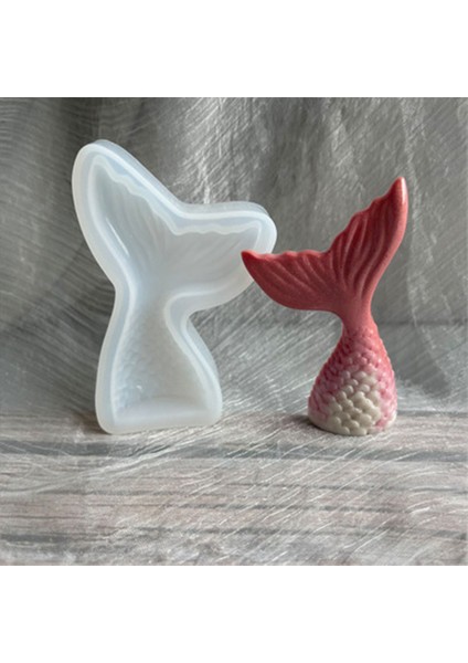 B-Küçük Stil Kendi Yap Mermaid Kuyruk Aynası Silikon Kalıp Kek Fondan Cupcake Dekorasyon Pişirme Aracı El Sabunu Kalıbı (Yurt Dışından)